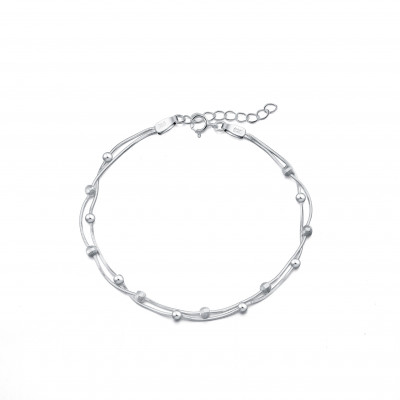 BLUEYES COLLECTION 925 Sterling Silver 7.5" in Bracelet Jewellery Chains  for Women-B1S005