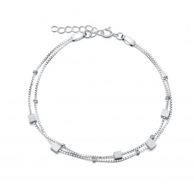 BLUEYES COLLECTION 925 Sterling Silver 7.5" in Bracelet Jewellery Chains  for Women-B1S008